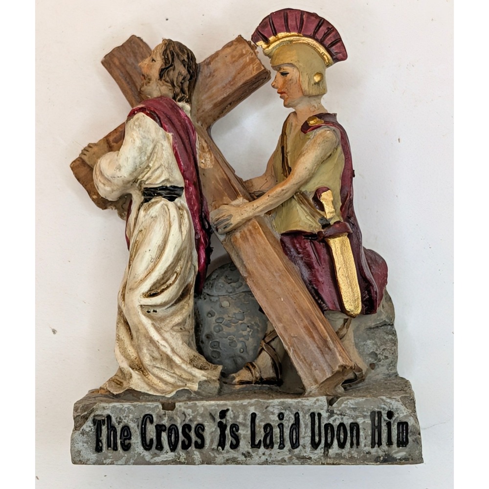 WMG 2010 Stations of the Cross II The Cross is Laid Upon Him Figurine 2.5 Inch